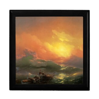 The ninth wave Ivan Aivasovsky seascape waterscape Trinket Boxes