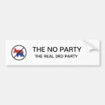 The NO Party Political Gear Bumper Sticker