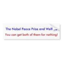 The Nobel Peace Prize bumper sticker