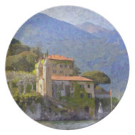 The North of Italy, Bellagio Melamine Plate plate