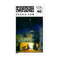 The North Star Nativity Christmas Postage Stamp stamp