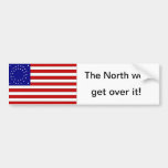 The North won with a fround 34 star flag. The North won sticker round star flag Bumper Stickers