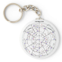 The Northern Star Chart of Navigational Astronomy Key Chain