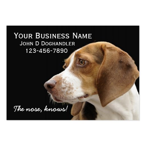 The Nose!  Doghandler Business Cards (front side)