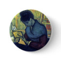 The Novel Reader By Vincent Van Gogh buttons by Artcollection The Novel Reader By Vincent Van Gogh buttons