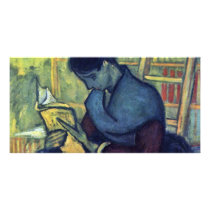 The Novel Reader By Vincent Van Gogh Customized Photo Card