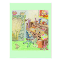 The Novelist Writes Her Memoirs Postcard
