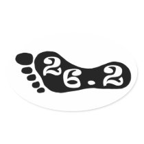 The number 26.2 symbolic of the marathon sticker