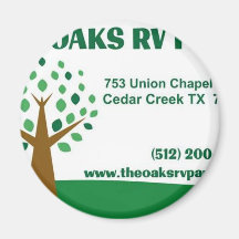 The Oaks RV Park Refrigerator Magnets