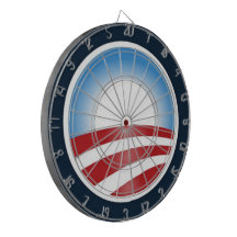 The Obama Hope and Change Symbol Dartboard