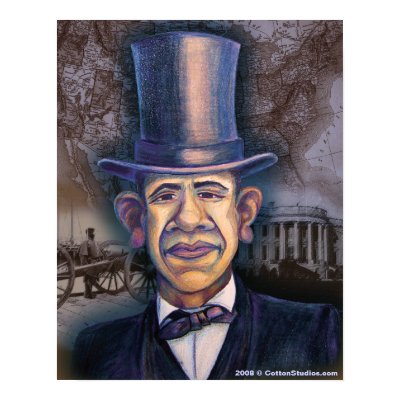 The Obama - Lincoln Parallel Poster by cottonstudios