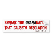 The ObamaNation That Causeth Desolation Bumper Sticker