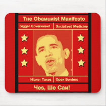 The Obamunist Manifesto Mousepad by dappindan The Obamunist Manifesto Mousepad