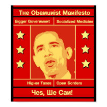 The Obamunist Manifesto Poster posters by dappindan The Obamunist Manifesto Poster posters