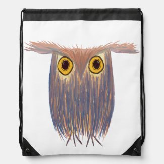 The Odd Owl Drawstring Backpack