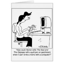 The Odyssey Written On A Computer Cards