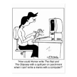 The Odyssey Written On A Computer postcards