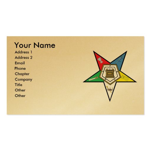 The OES Card Business Card (front side)