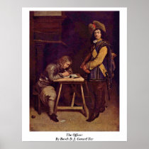 The Officer By Borch D. J. Gerard Ter Poster