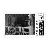 The old Barn - black n white postage