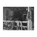 The old Barn - black n white postcards