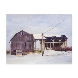 The Old Barn- postcard postcard