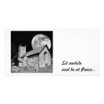 The old church and moon, photo cards