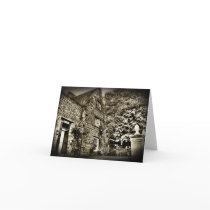 The Old Country House (B&W) Note cards cards