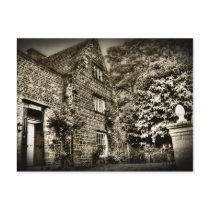 The Old Country House (B&W) Postcard postcards