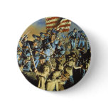 The Old Flag Never Touched the Ground Pinback Button
