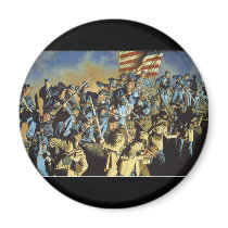 The Old Flag Never Touched the Ground Fridge Magnet