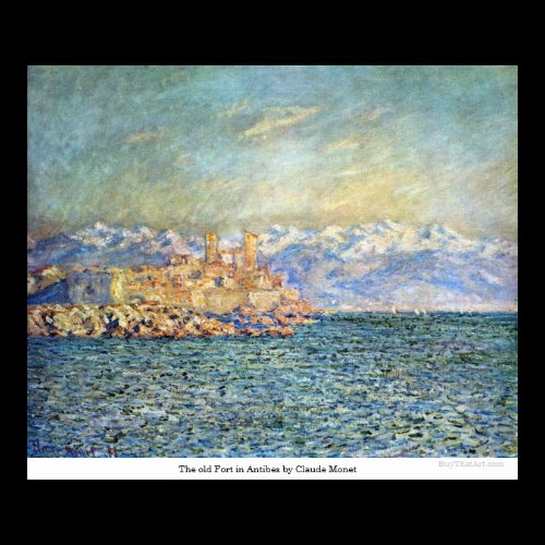 The old Fort in Antibes by Claude Monet Print