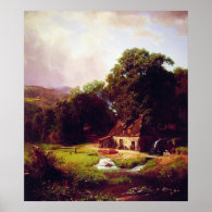 The old Mill by Albert  Bierstadt Posters