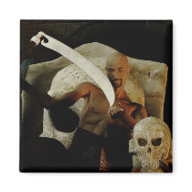 The Old Necromancer At Home magnets