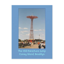 The Old Parachute Jump (Coney Island, NY) postcard by lizadeyphoto The Old Parachute Jump (Coney Island, NY) postcard