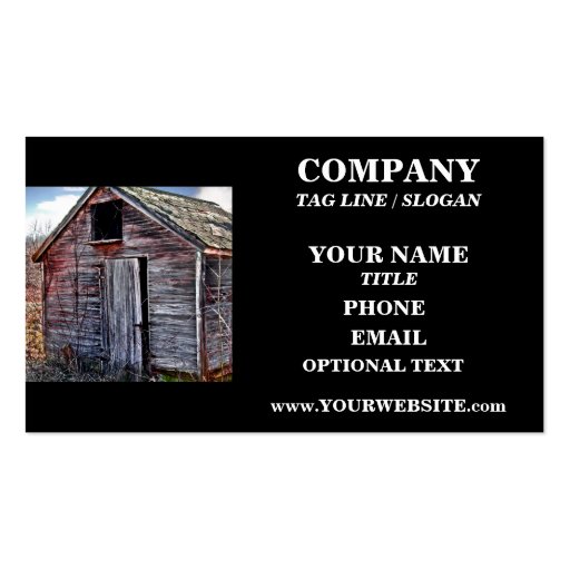 THE OLD WOODEN SHED BUSINESS CARDS (back side)