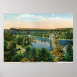 The Olympian Train, Short Line Bridge Vintage Poster