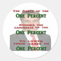 The One Percent Round Stickers