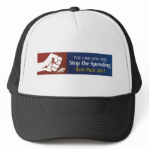 THE ONE Who Will Stop the Spending - Ron Paul 2012 Trucker Hats