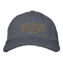 The only bag I have on me..Guitar Embroidered Hat embroidered hats by pammys The only bag I have on me..Guitar Embroidered Hat embroidered hats