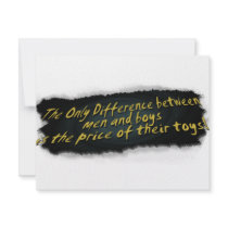 The Only Difference Between Men & Boys.... invitations