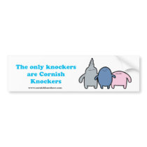 The Only Knockers Are Cornish Knockers Bumper Sticker