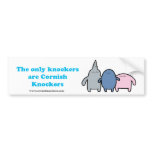 The Only Knockers Are Cornish Knockers Bumper Sticker