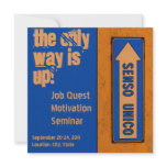 The Only Way is Up Job Quest Motivation Custom Invitation