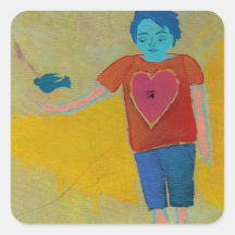 The Opening unique original modern folk art hope Sticker