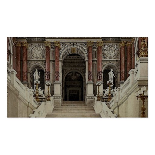 The Opera House, interior, Vienna, Austro-Hungary Business Card Templates (back side)