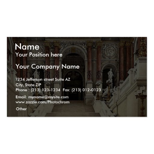 The Opera House, interior, Vienna, Austro-Hungary Business Card Templates (front side)