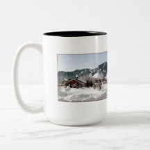 The Opera House with Snow Sculptures Mugs