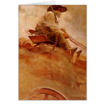The Ore Wagon by NC Wyeth Greeting Card