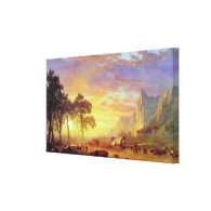 The Oregon Trail - Albert Bierstadt Stretched Canvas Prints